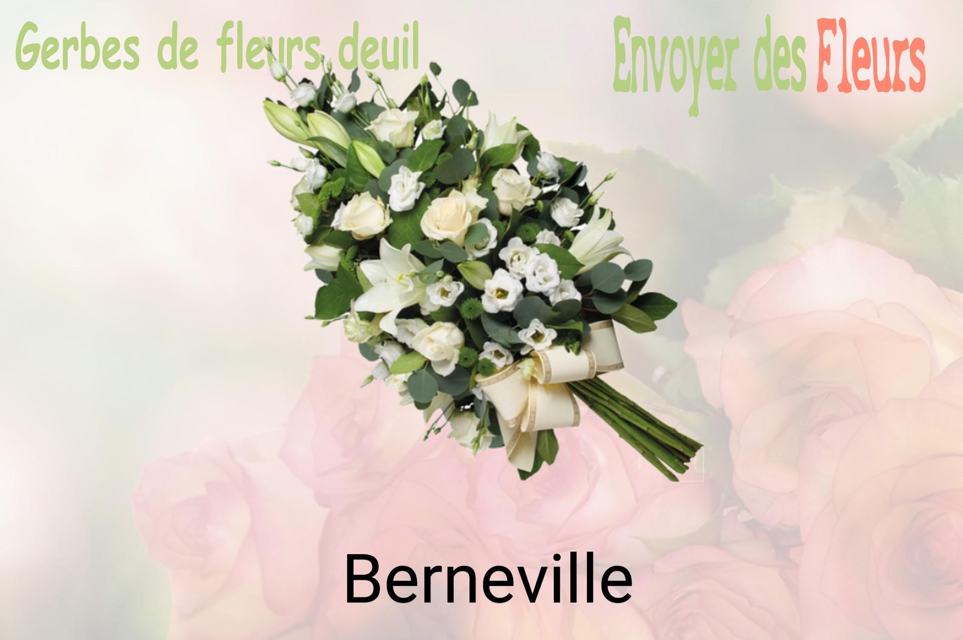 Gerbe de fleurs de deuil livrée à Berneville